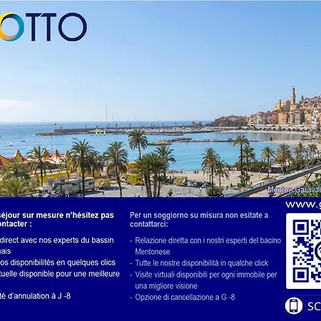 Appartamento Le Garavan Beach - Giotto - Joli 2p Calme Refait A Neuf Avec Terrasse Et Vue Mer Laterale Mae-5334